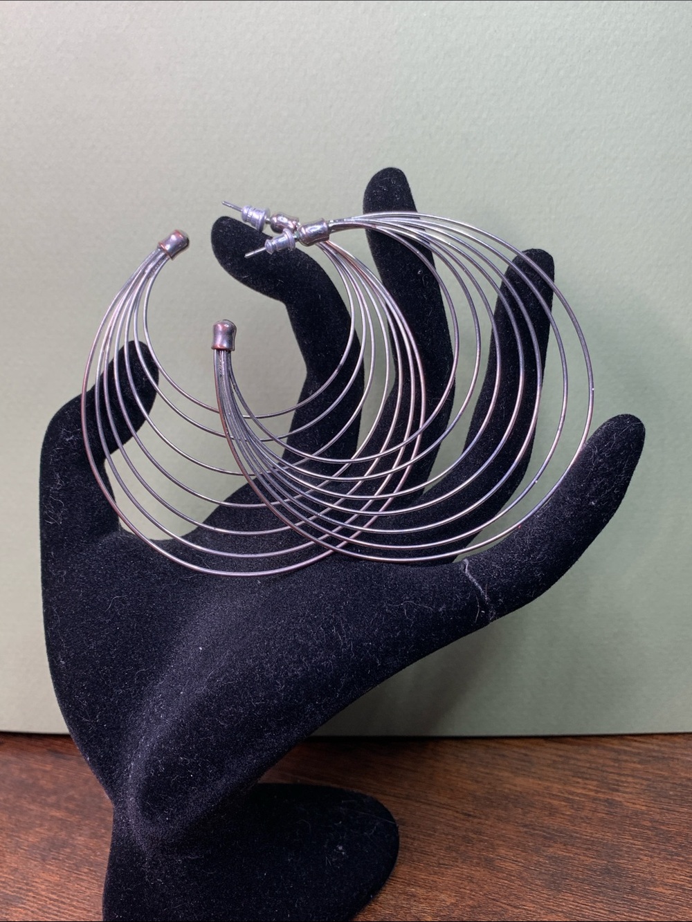 Silver-Tone Multi-Wire Hoop Earrings